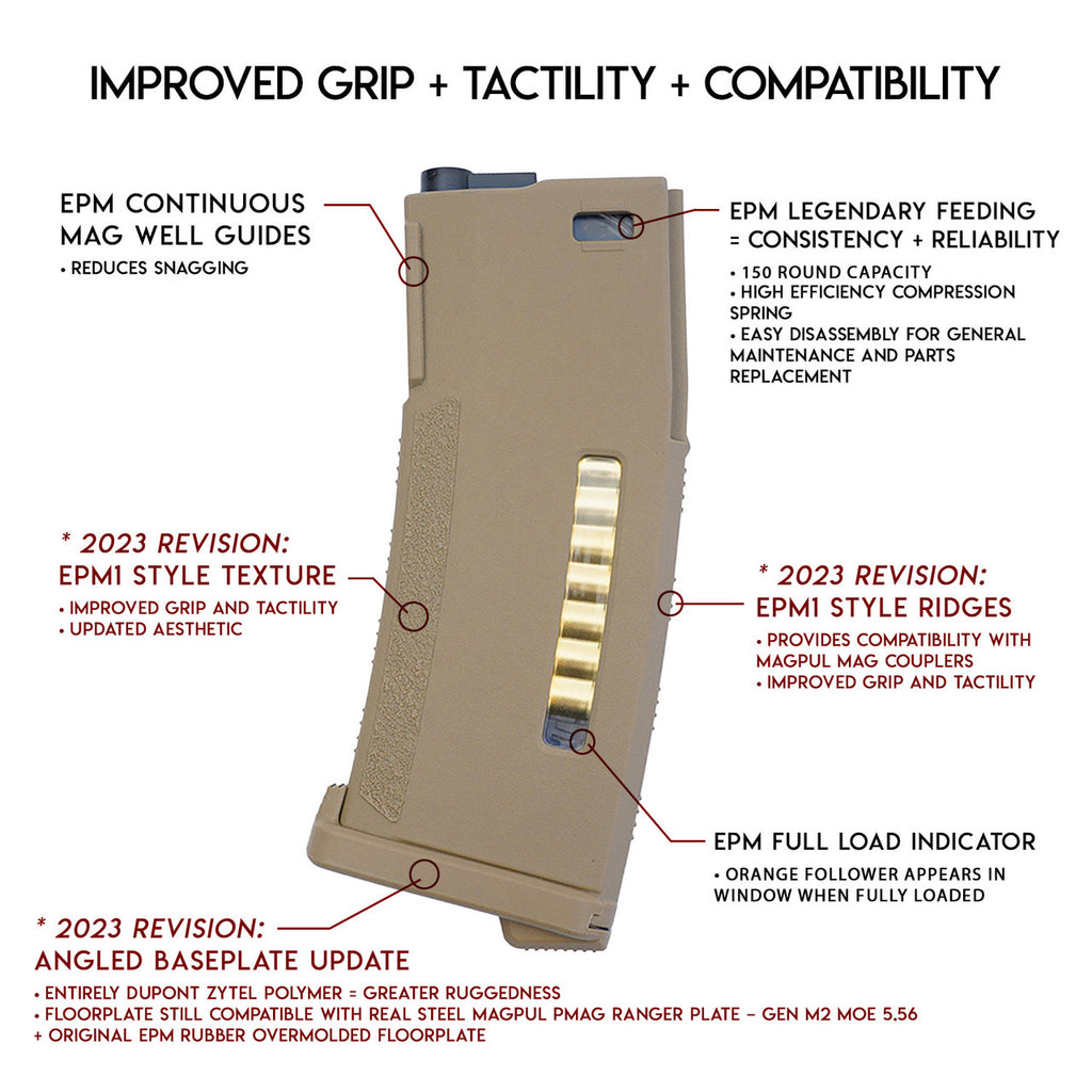 PTS EPM 150rd Mid-Cap AEG Magazine – Black