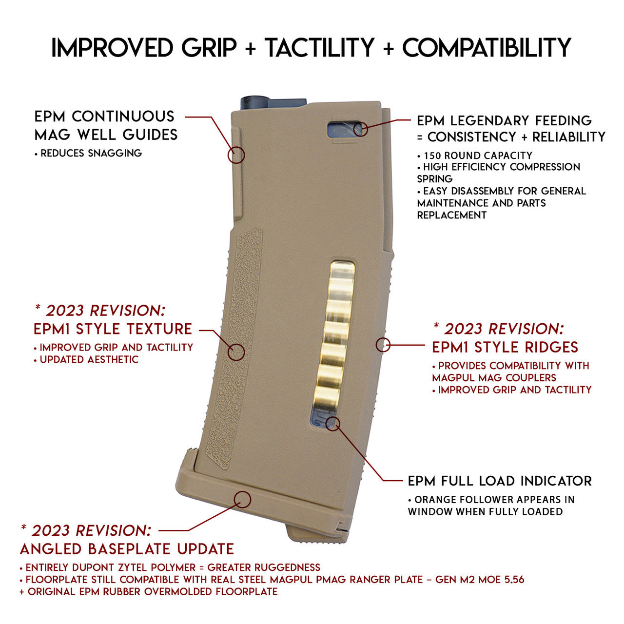 PTS EPM 150rd Mid-Cap AEG Magazine – Black
