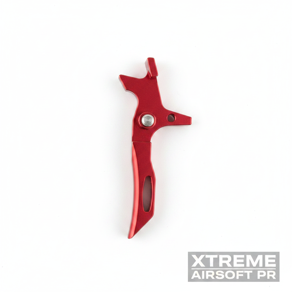 Castellan CNC Aluminum Trigger V2 Gearbox Red - Xtreme Airsoft PR